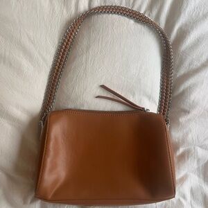 Rachel Zoe Tan Braided Handle Shoulder Bag